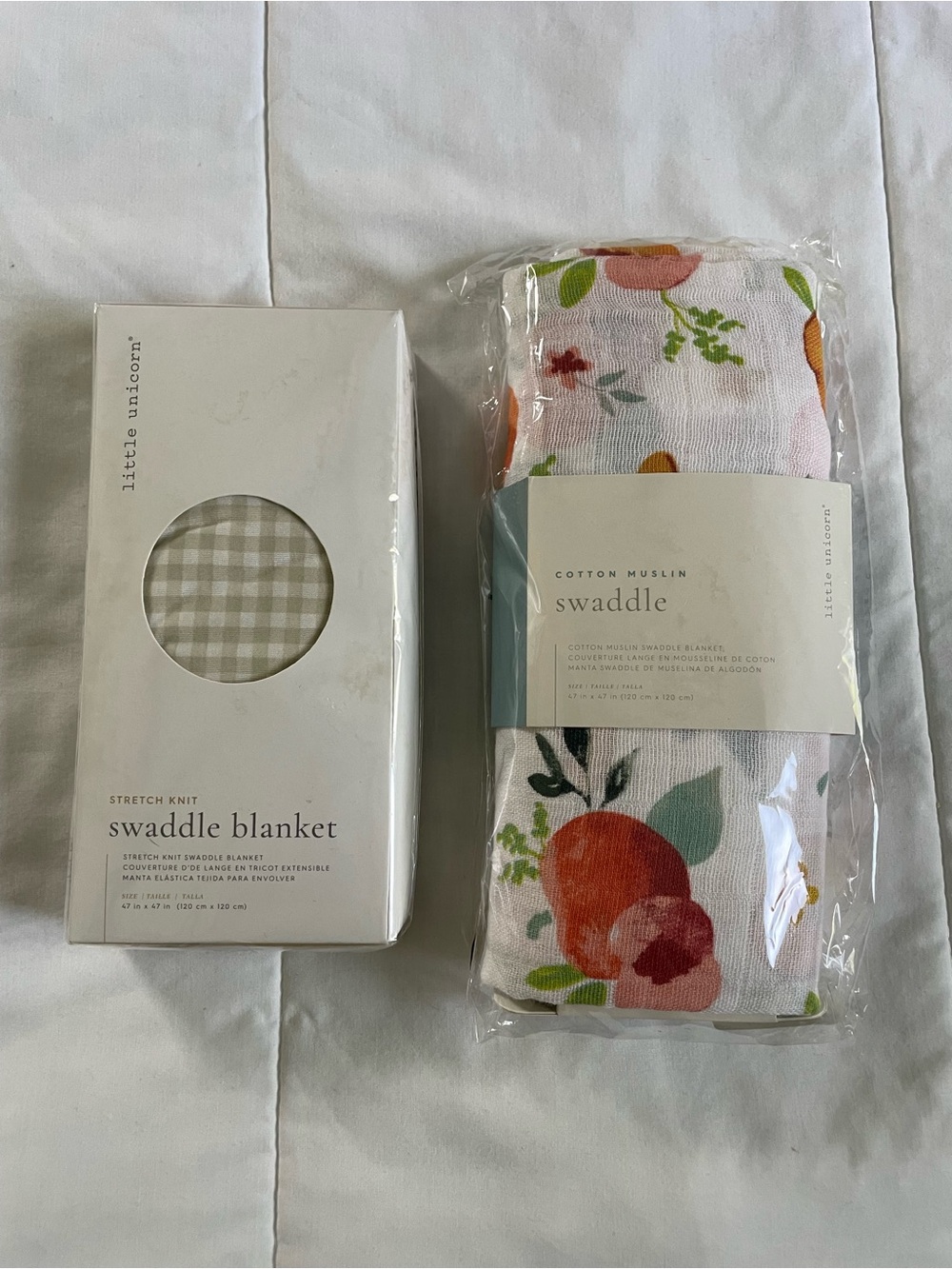 Little Unicorn Baby Swaddle Blanket 2-Pack